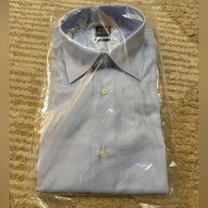 NWT Boggi Milano Slim Fit Classic Blue Men's Dress Shirt